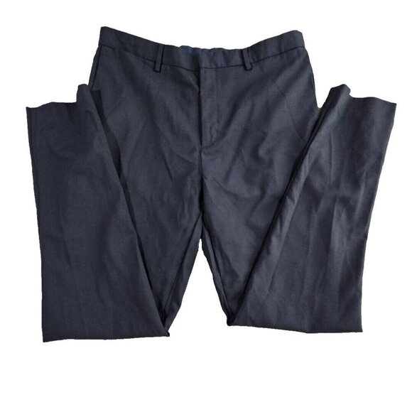 Banana Republic Pant W34xL34 Slim Navy Smart-Weight Performance Wool Blend - Picture 4 of 16